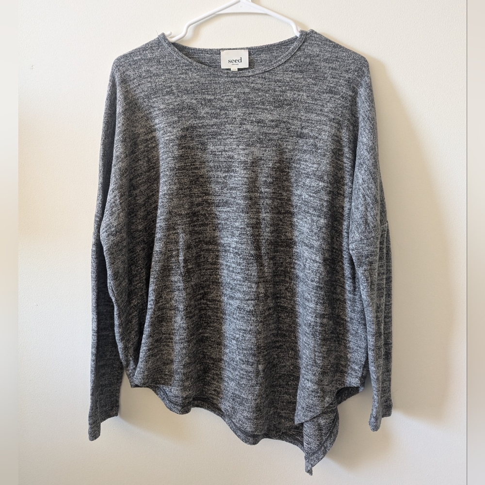 Seed Heritage Asymmetric Sweater, XXS, Gray